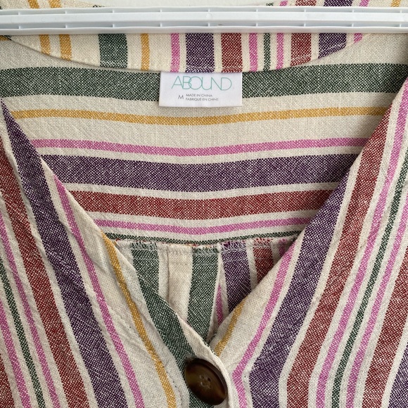 Striped Linen Button Down Shirt - Picture 2 of 5